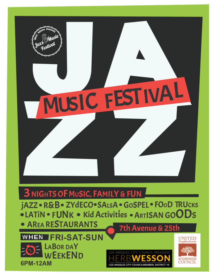 West Adams Avenues Jazz & Music Festival, Labor Day Weekend