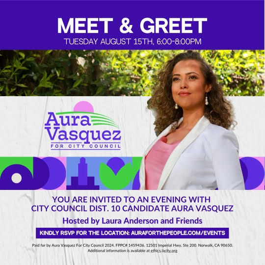 Aura Vasquez Meet and Greet – August 15th
